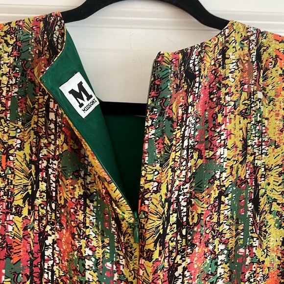 M by Missoni Silk Shift Dress Sleeveless Multi Colored Abstract Floral Size 42/6 - Picture 4 of 10
